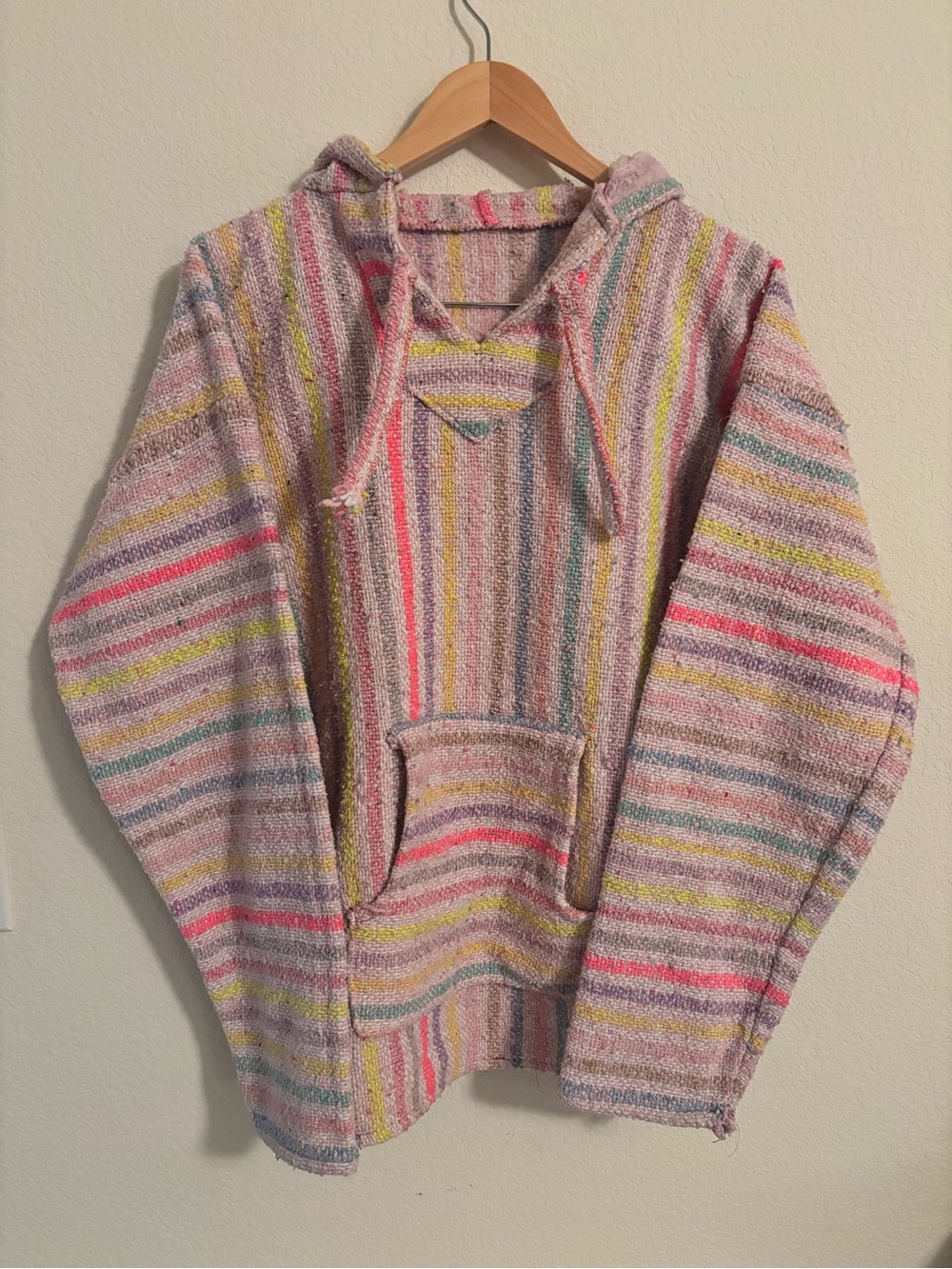 Striped Pastel Baja Hoodie Sweater - Women
